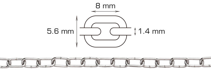 Urkæde Ø1,4 mm x 2 meter